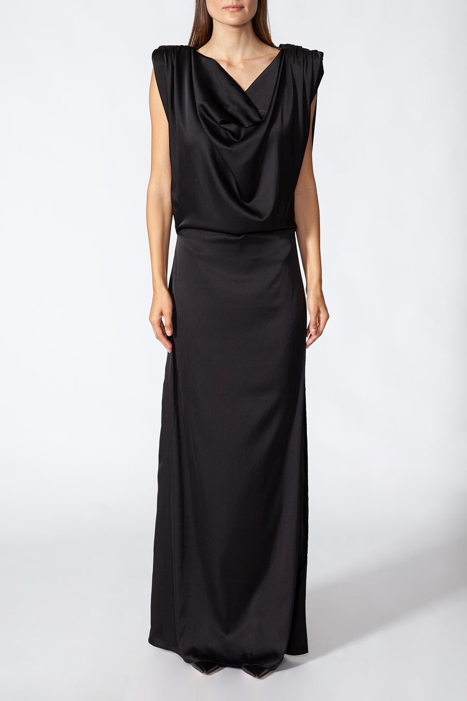 Luxury brand maxi dress from fashion designer. Shop online luxury dress black in Dubai