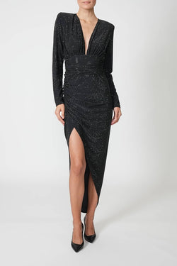 Anze | Rhea Midi Dress Black
