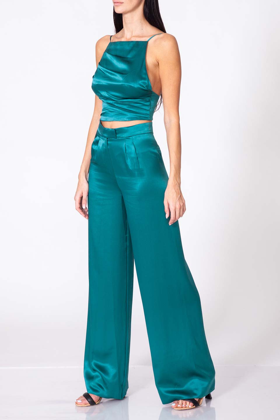 Shop online pure silk top in blue color. party clothing in UAE