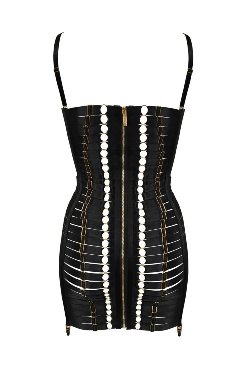 Atelier Bordelle luxury lingerie, black mini dress from designer