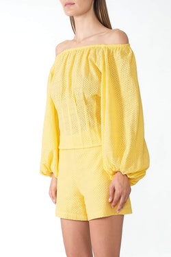 Federica Tosi | On and Off Shoulders Blouse Mimosa, alternative view