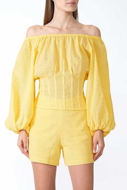 Federica Tosi | On and Off Shoulders Blouse Mimosa