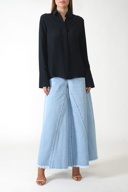 Federica Tosi | Shirt with Slip on the Sleeve Black