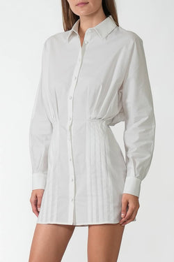 Federica Tosi | Pleated Chemisier White, alternative view