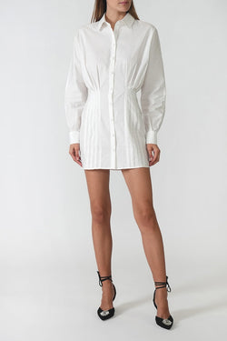 Federica Tosi | Pleated Chemisier White