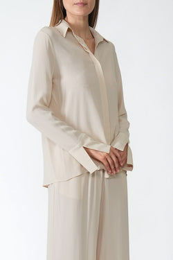 Federica Tosi | Shirt with Slip on the Sleeve Ivory, alternative view