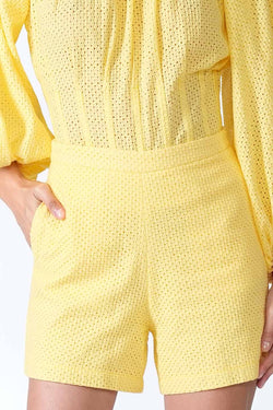 Federica Tosi | High Waist Cotton Shorts Mimosa, alternative view