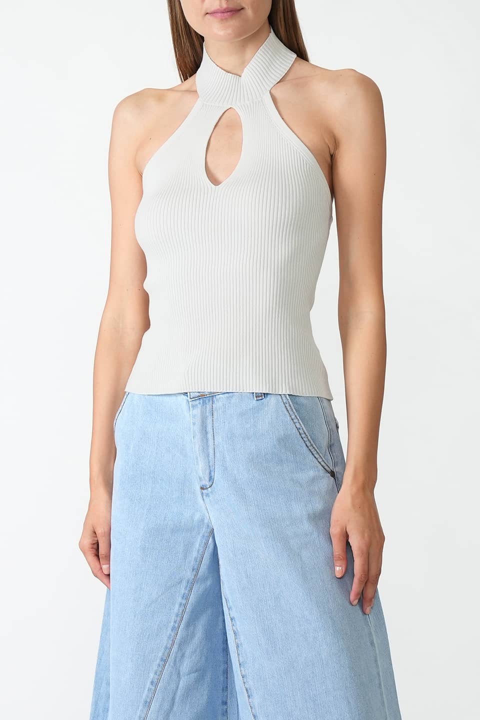 Backless Stretch Top Latte