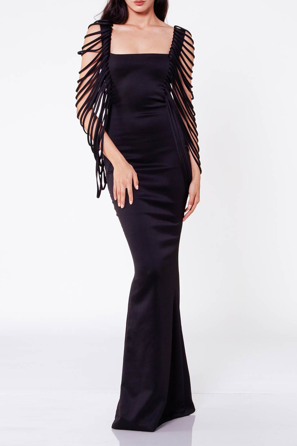 Designer Long Black Dress by Hamel | Maison D'Vie L Designer Long Black Dress by Hamel | Maison D'Vie L