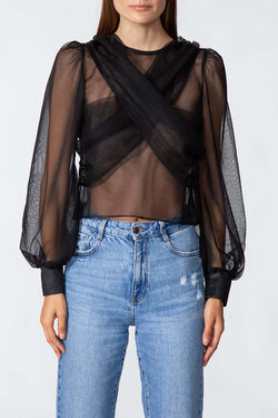 Kukhareva London | Alba Sheer Top Black