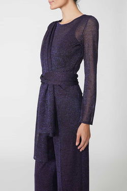 Kukhareva London | Silvia Top Deep Purple, alternative view