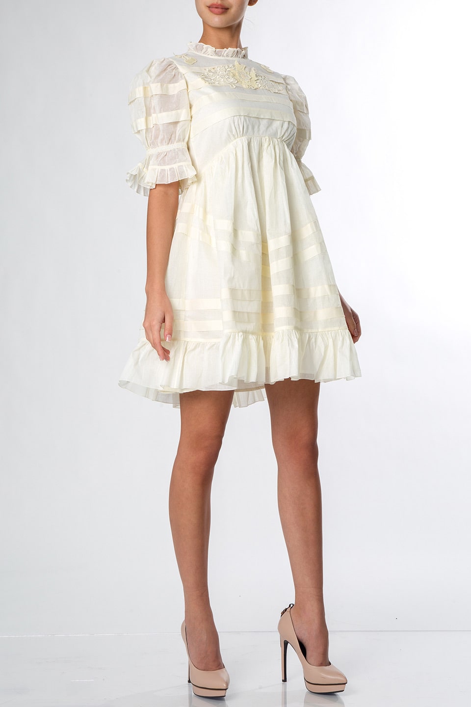 Manoush religieuse babydoll dress chantilly side