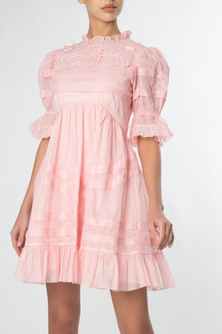 Manoush | Religieuse Babydoll Dress Rose, alternative view