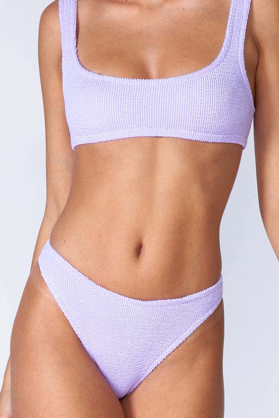 Crinkle Bralette Bikini Violet from MC2 Saint Barth detail