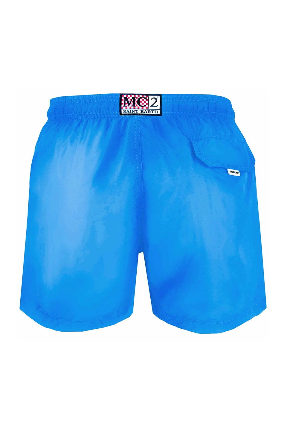 MC saint barth light fabric man bluette swim shorts back