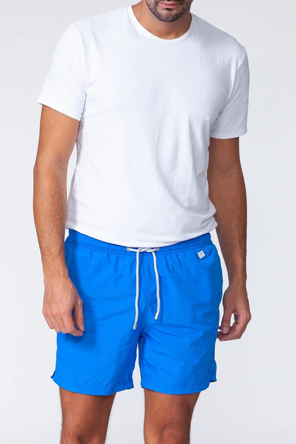 MC saint barth male swimwear pantone bluette front