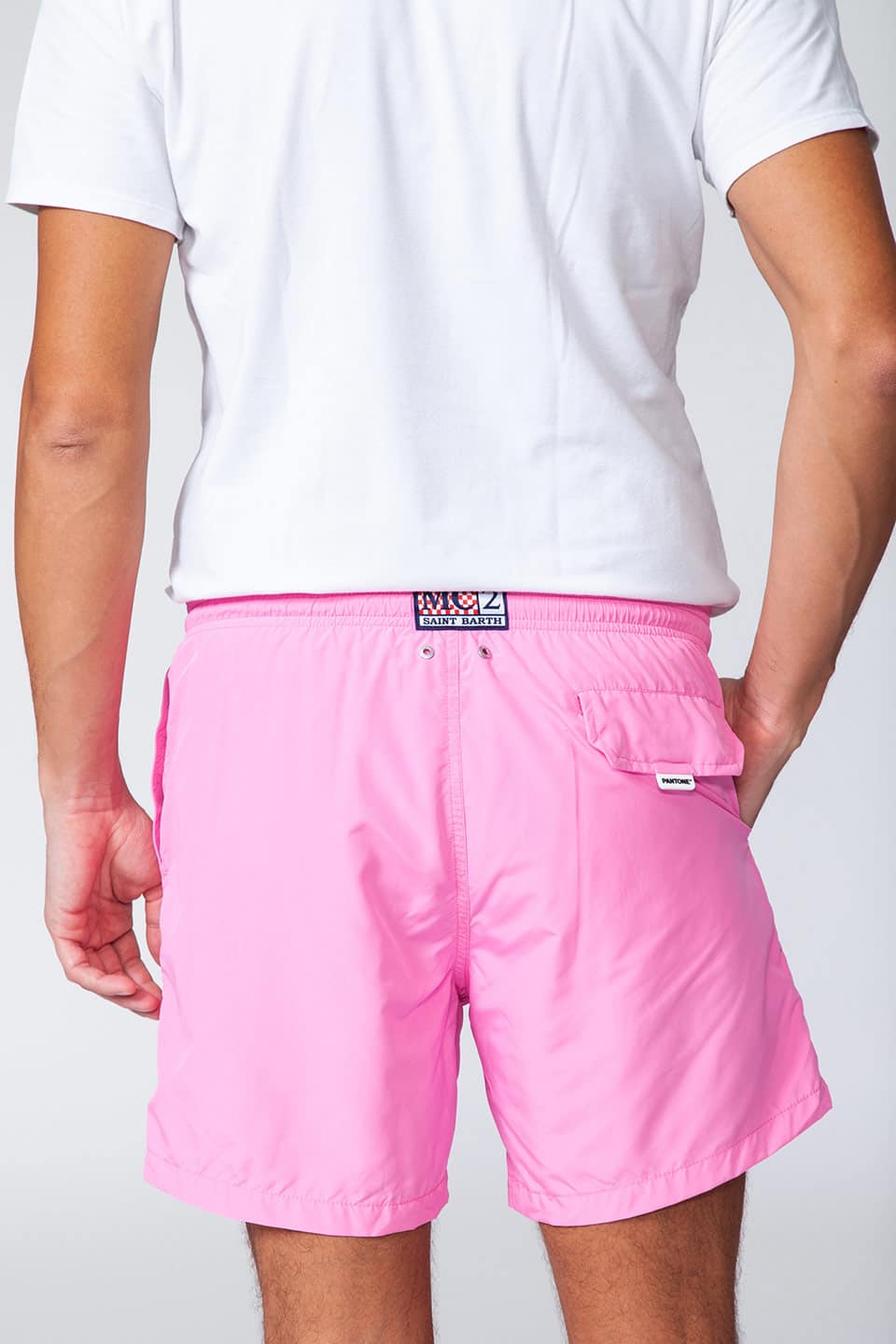 MC saint barth male swimwear pantone pink detail