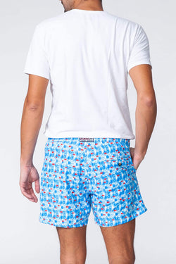 MC2 Saint Barth | Men Print Swim Shorts Bubble Sea, alternative view