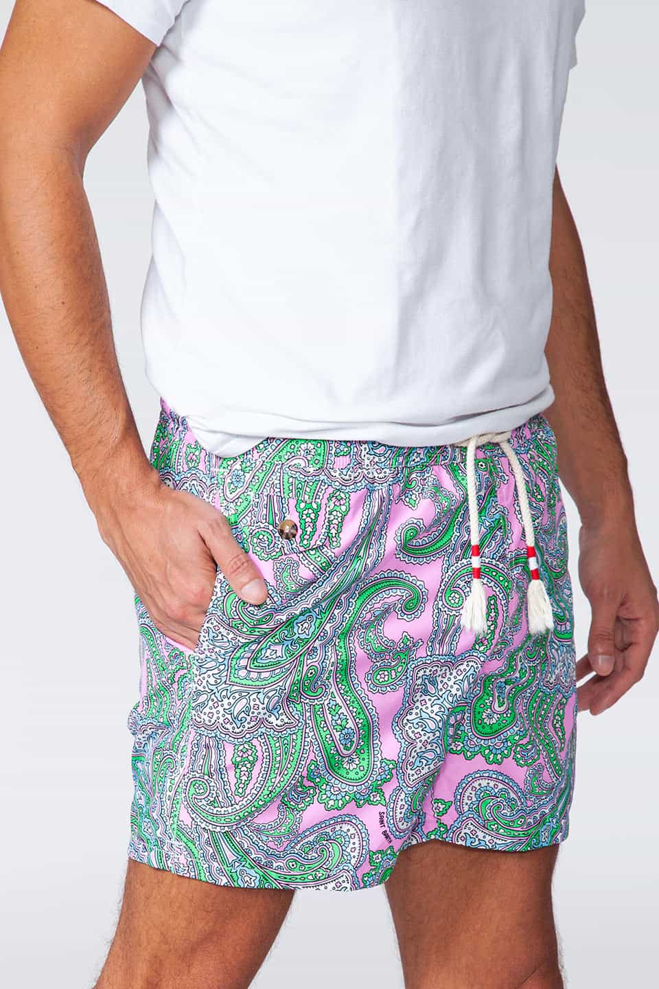 MC saint barth male swimwear print cachemire vibe pocket