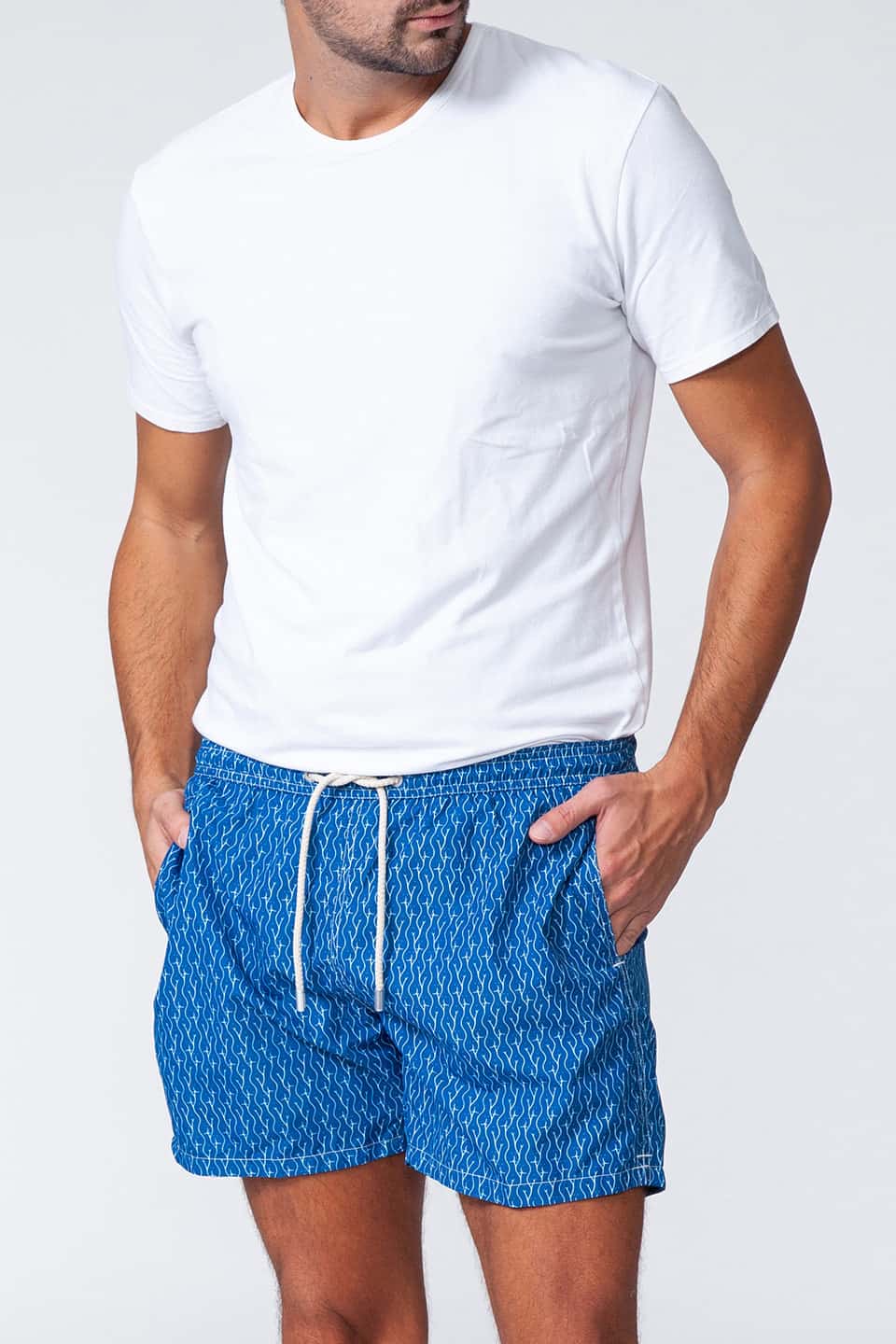 MC saint barth male swimwear print krivys pose