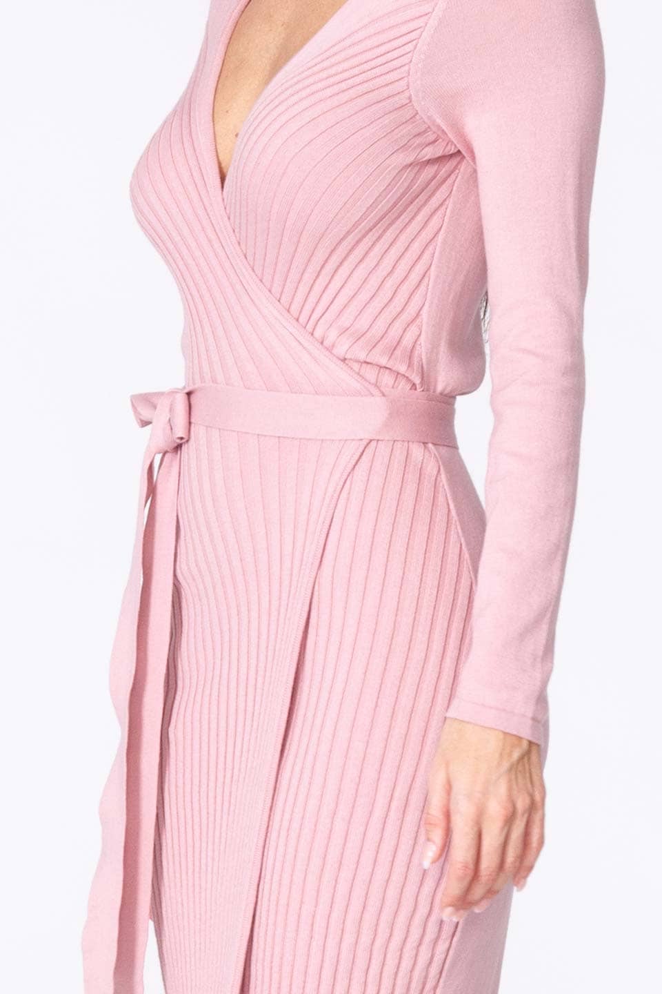 Cashmere fabric details from fashion designer midi dress