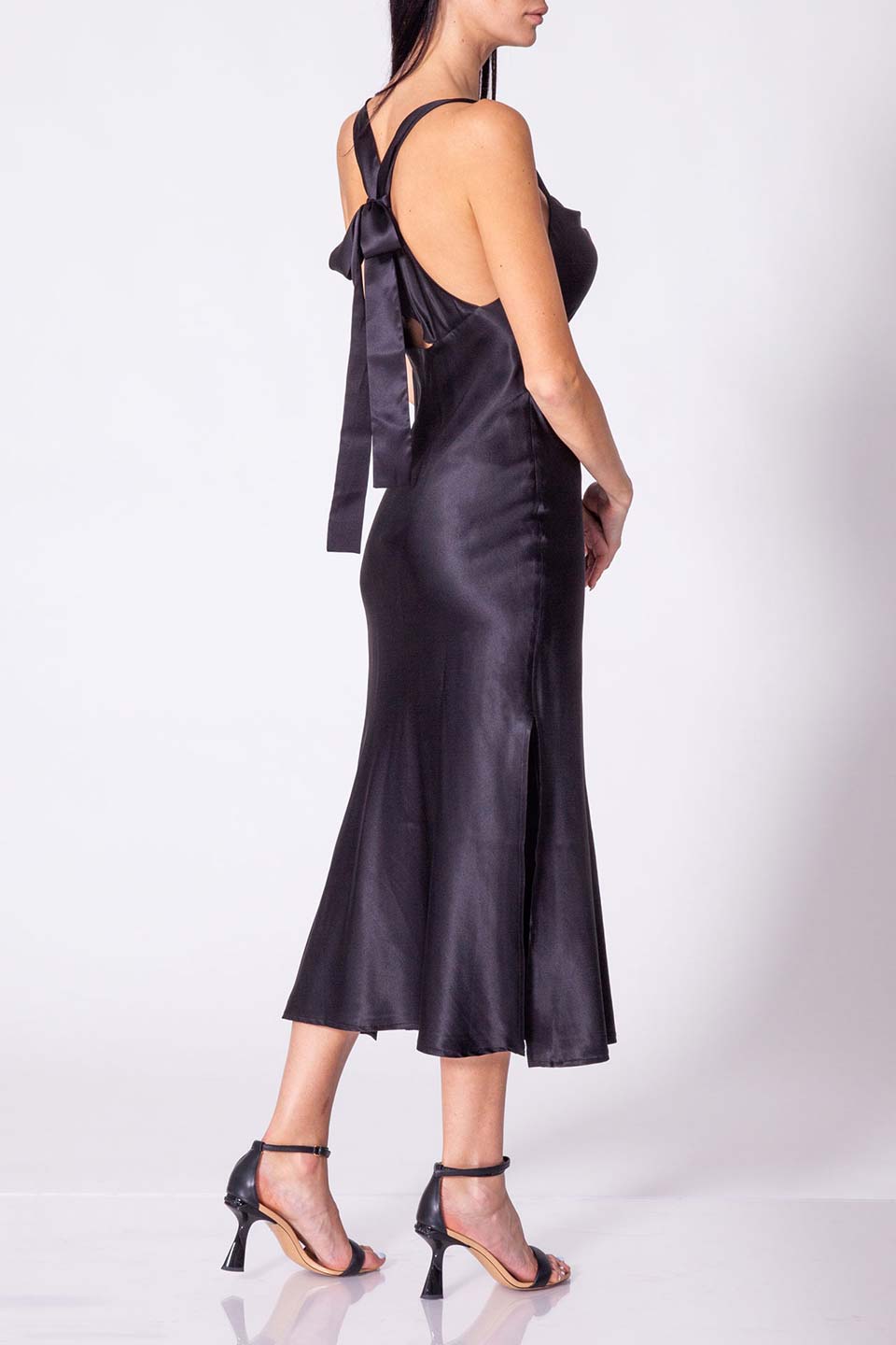 Violante nessi calder dress black back side