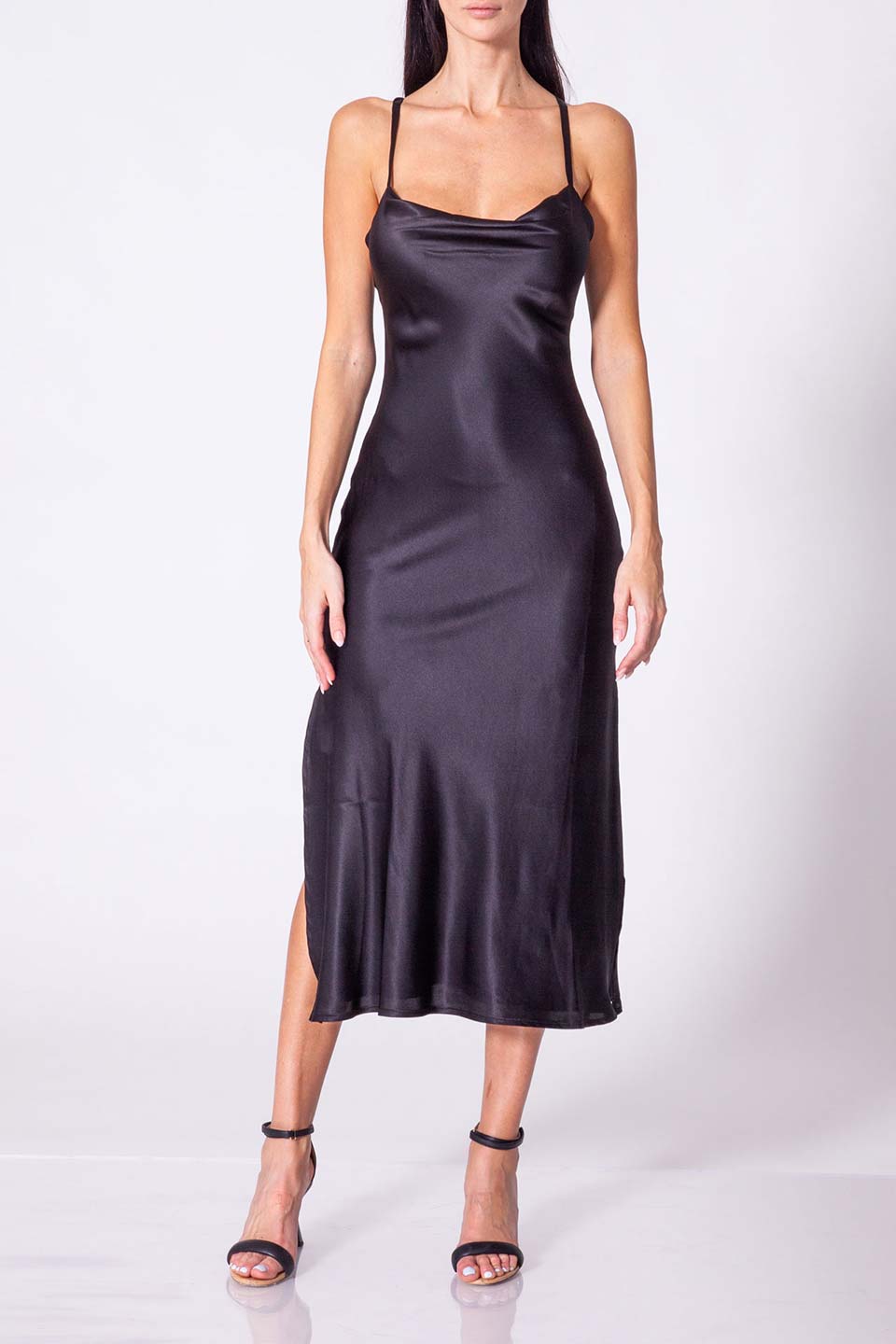 Violante nessi calder dress black front. Product gallery 1