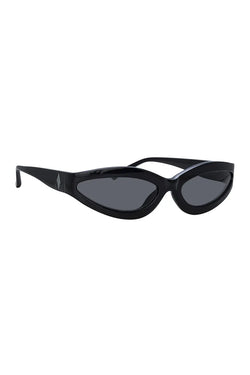 The Attico | Agnes Wrap Sunglasses Black