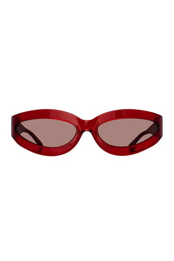 The Attico | Agnes Wrap Sunglasses Red, alternative view