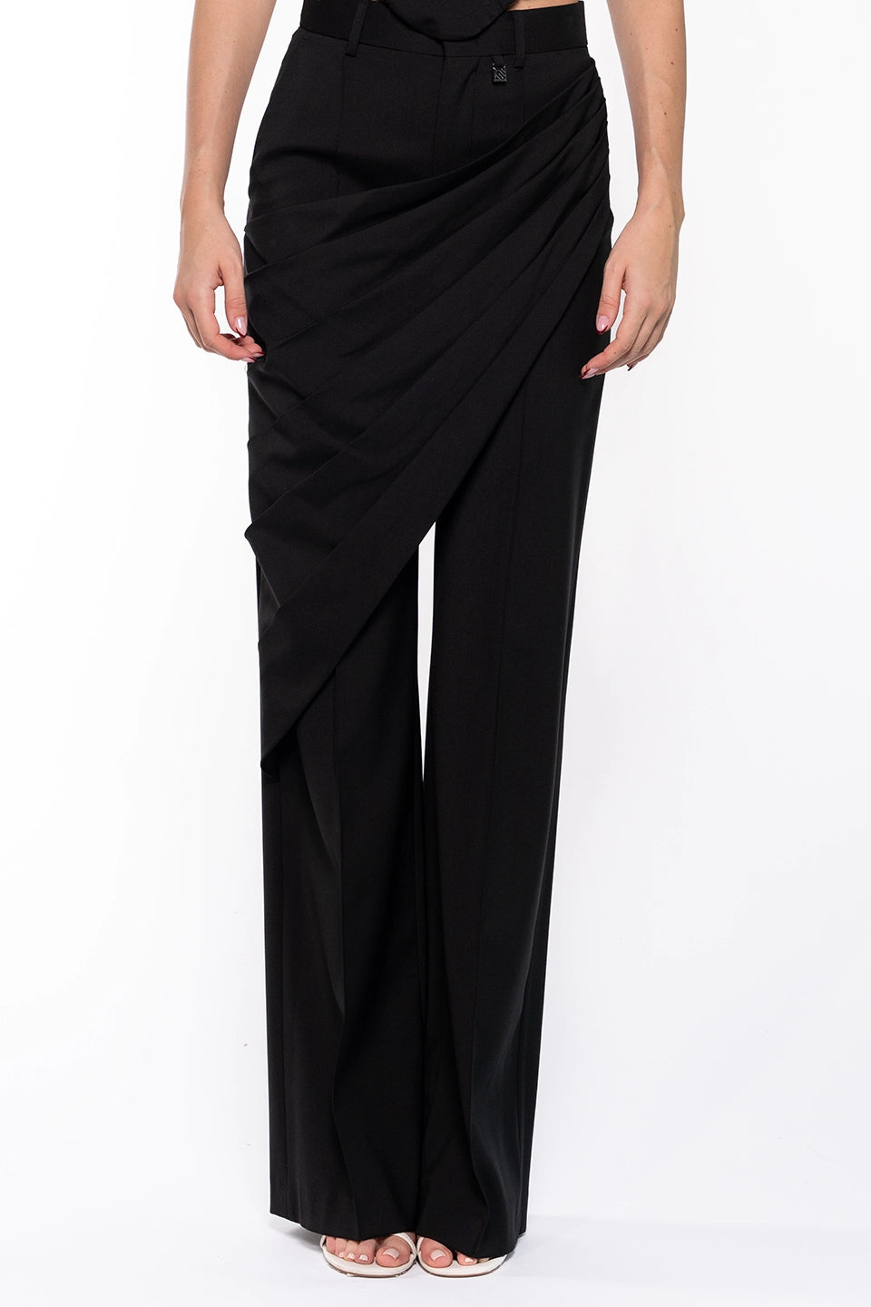 Shop online trendy Black Women pants from Giuseppe Di Morabito Fashion designer. Product gallery 1