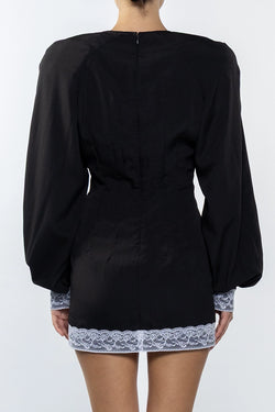 Rowen Rose | Raglan Long Sleeves Mini Dress, alternative view