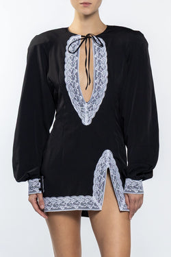 Rowen Rose | Raglan Long Sleeves Mini Dress