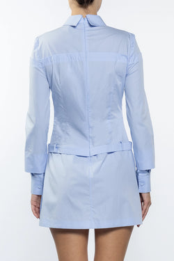 Vivetta | Placid Blue Chemisier Mini Dress, alternative view