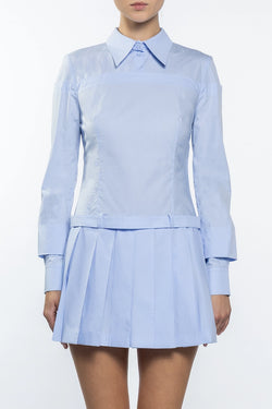 Vivetta | Placid Blue Chemisier Mini Dress