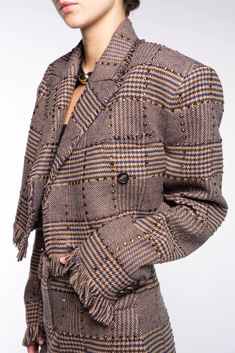 Designer Brown Women blazers, Jacket, shop online with free delivery in Dubai. Product gallery 3