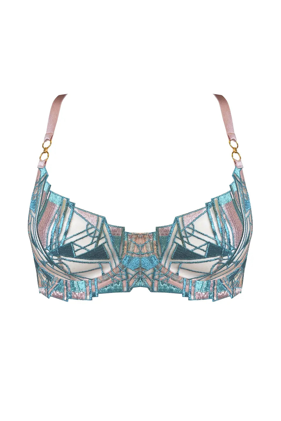 Shop online trendy Pink Bras from Bordelle Fashion designer. Product gallery 1