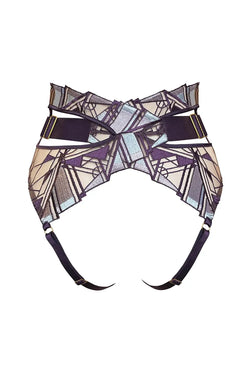 Bordelle | Cubism Ouvert High Waist Brief Deep Purple, alternative view