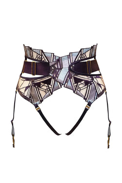 Bordelle | Cubism Ouvert High Waist Brief Deep Purple