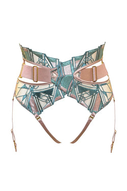 Bordelle | Cubism Ouvert High Waist Brief Rose