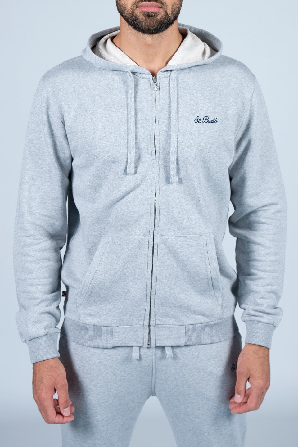 Shop online trendy Gray Men Hoodie from MC2 Saint Barth Fashion designer. Product gallery 1