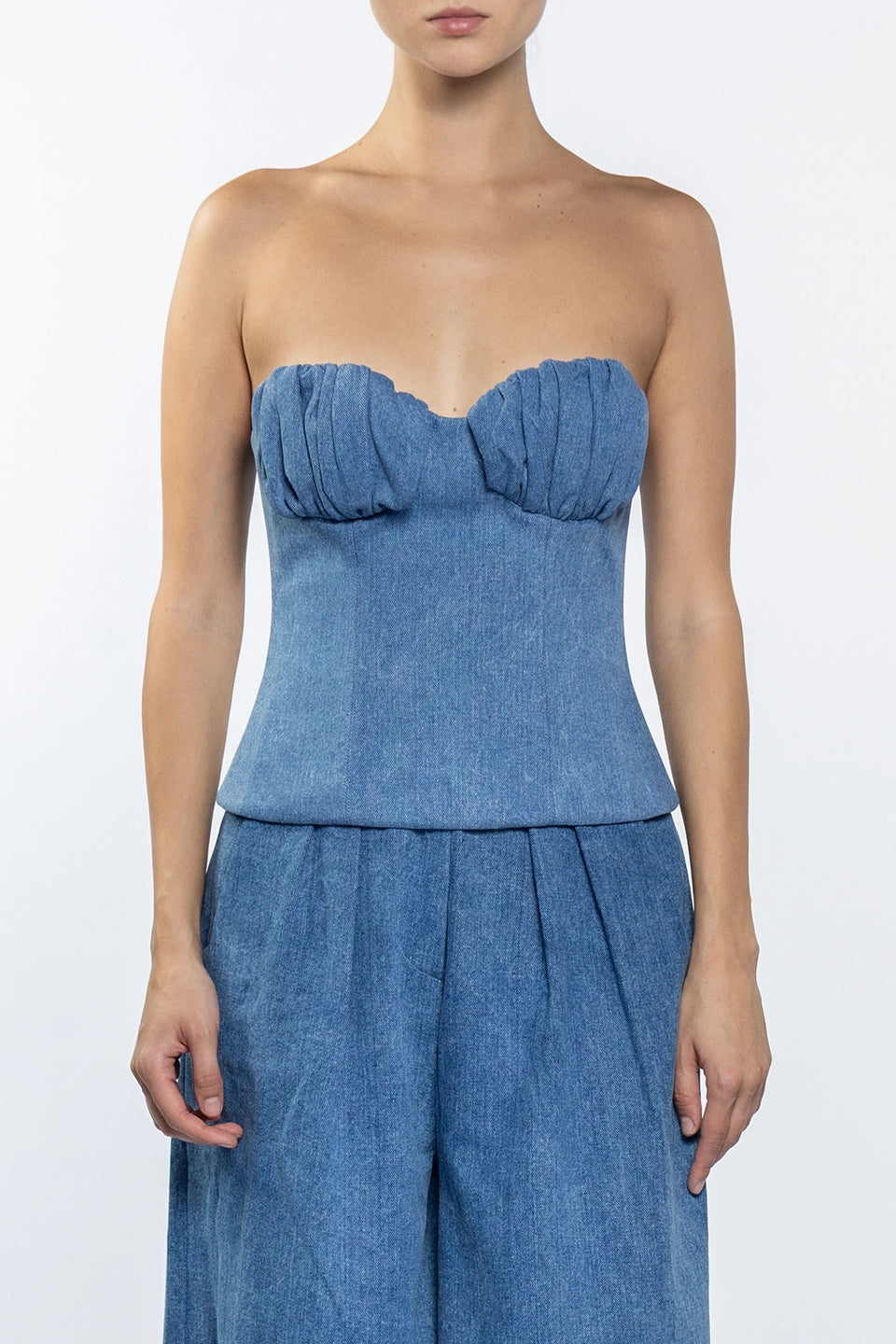 Shop online trendy Denim Women Top from Rowen Rose Fashion designer. Product gallery 1