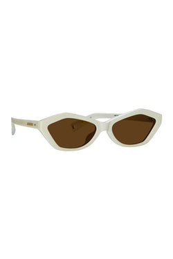 Jacquemus | Bambino Angular Sunglasses White