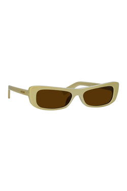 Jacquemus | Capri Rectangular Sunglass Beige