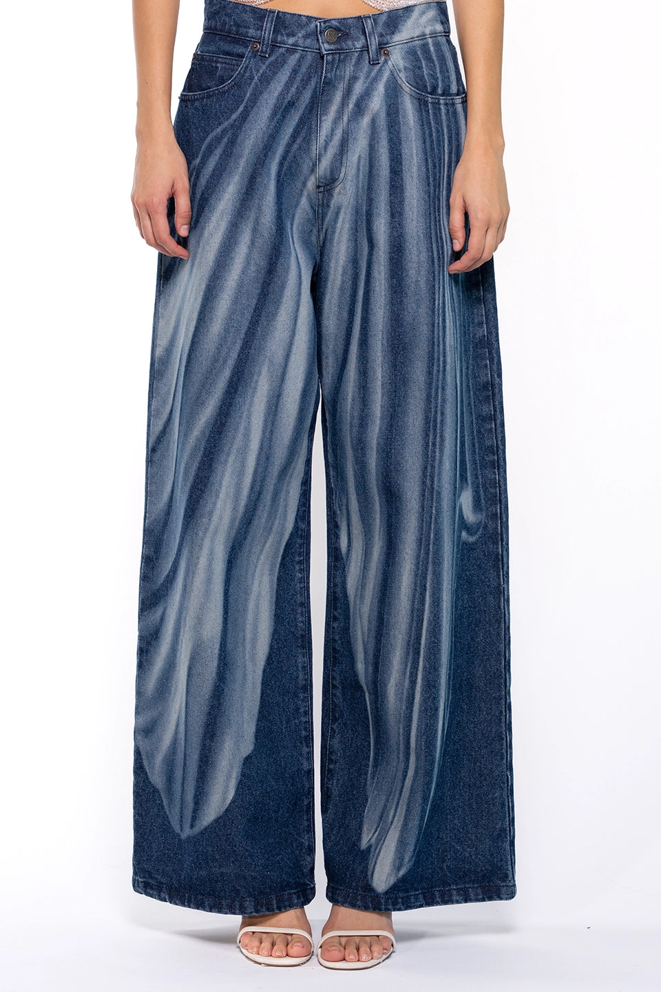 Shop online trendy Denim Women pants from Giuseppe Di Morabito Fashion designer. Product gallery 1