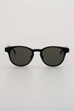 Linda Farrow | Bay Sunglasses Black and Matt Nickel, alternative view