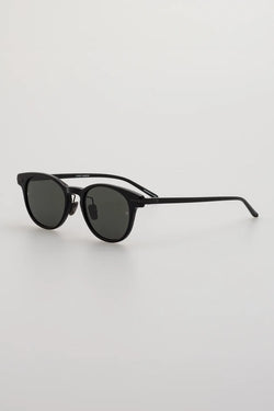 Linda Farrow | Bay Sunglasses Black and Matt Nickel