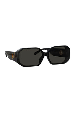 Linda Farrow | Bailey Angular Sunglasses Black