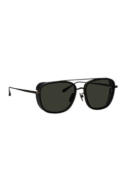 Linda Farrow | Jarvis Aviator Sunglasses Black