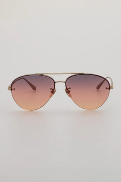 Linda Farrow | Edano Sunglasses Matt Champagne, alternative view