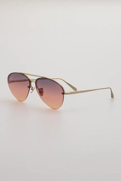 Linda Farrow | Edano Sunglasses Matt Champagne